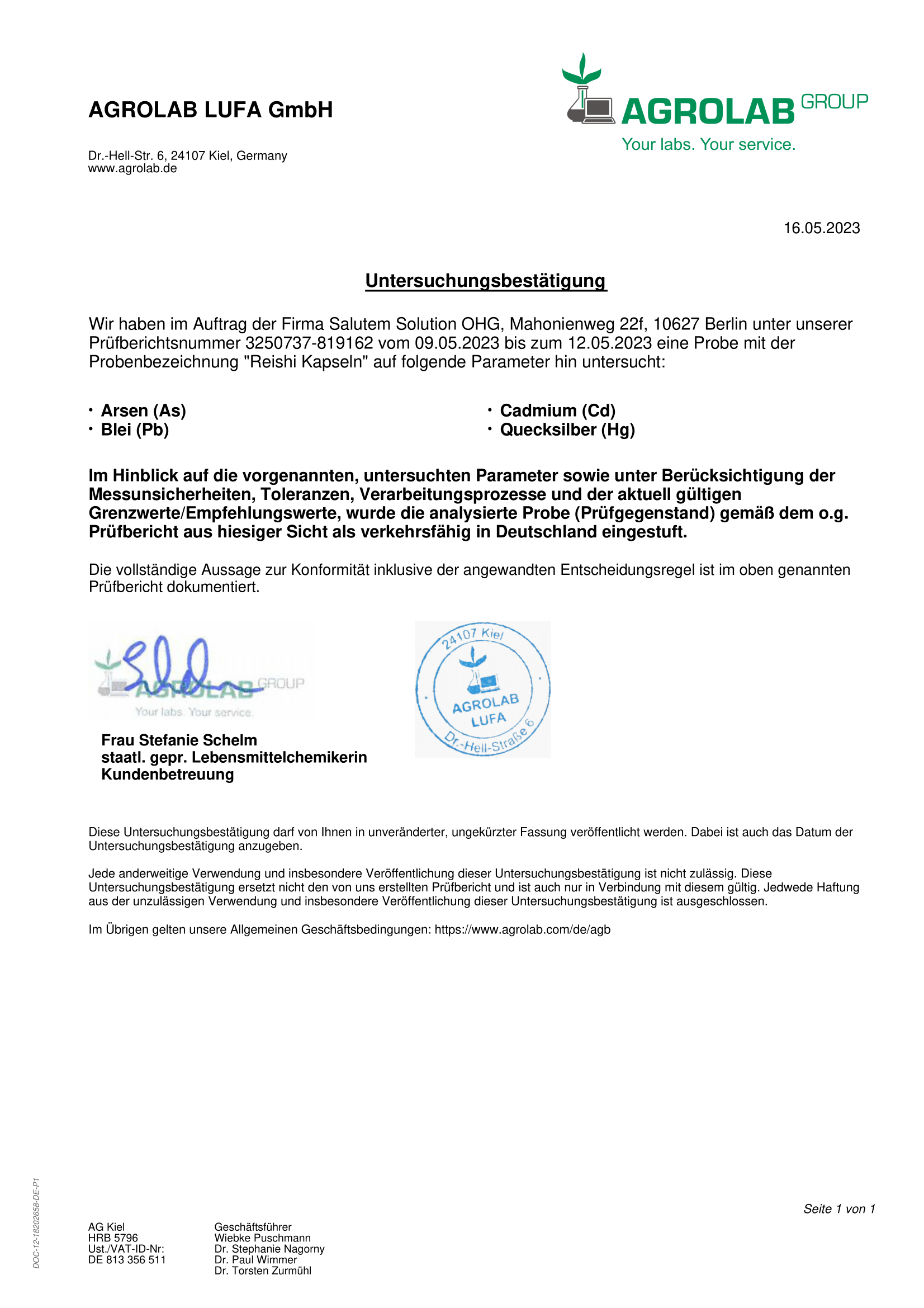Premium Reishi Vitalpilz Extrakt - 70 Kapseln mit Vitamin C