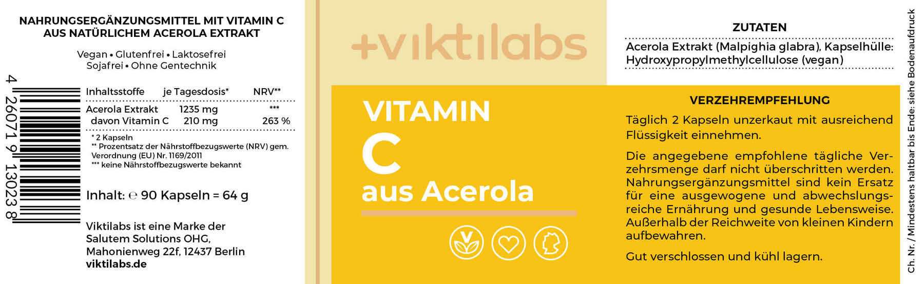 Offer Vitamin C – naturally from the acerola fruit – 90 capsules