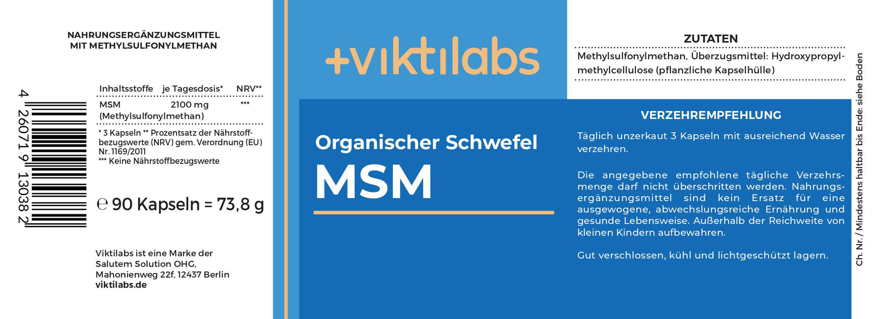 Aktionsangebot für MSM (Methylsulfonylmethan): Reiner Organischer Schwefel