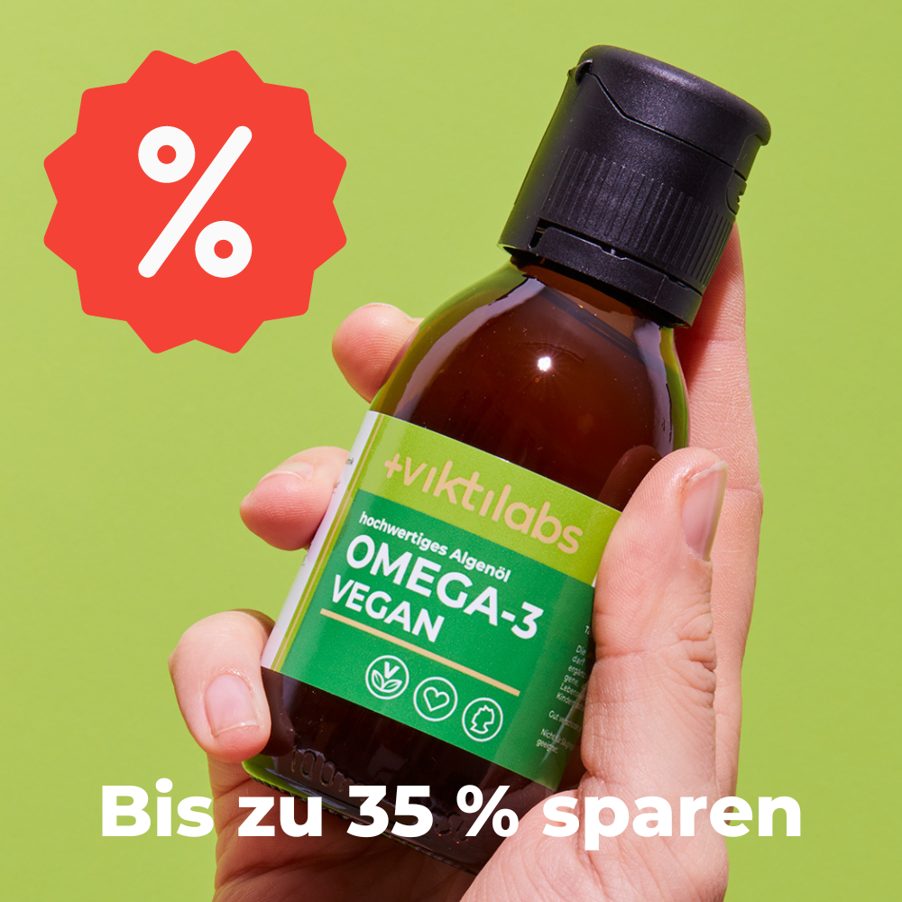 Bestellkampagne für Omega-3 Vegan mit Algenöl - 100 ml - bis zu 35,10 Bestellkampagne für Omega-3 Vegan mit Algenöl - 100 ml - bis zu 35,10