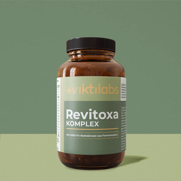 Complejo Revitoxa: Apoyo natural al sistema inmunitario y los vasos sanguíneos con quercetina, vitamina C* y nattocinasa