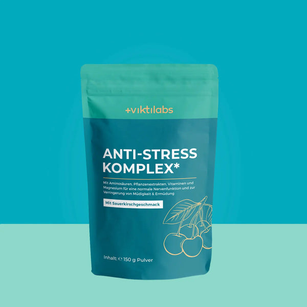 Complejo antiestrés* con sabor a guinda: magnesio, aminoácidos y extractos vegetales para el sistema nervioso y el equilibrio mental