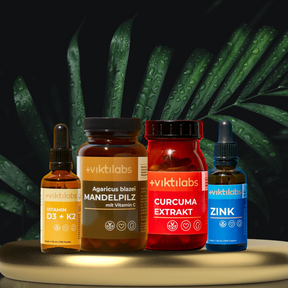 Immunsystem Paket - Kurkuma, Vitamin D3 & K2, Zink, Mandelpilz