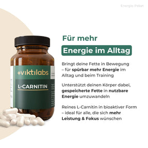 Energie Paket: Coenzym Q10, L-Carnitin, Mag-Triple (Magnesiumkomplex) Energie Paket: Coenzym Q10, L-Carnitin, Mag-Triple (Magnesiumkomplex)