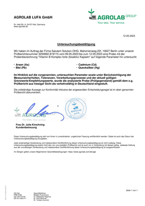 Vitamin B komplex Forte (bioaktiv) - 120 Kapseln