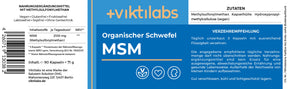 MSM – Organischer Schwefel - 90 Kapseln