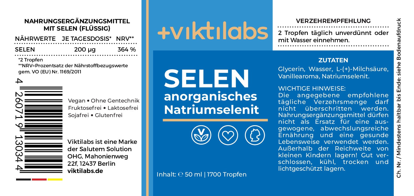 NL Angebot Selentropfen - Anorganisches Natriumselenit mit hoher Bioverfügbarkeit - 50ml