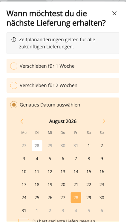 Ich bekomme mehrere Pakete getrennt – geht das zusammen?