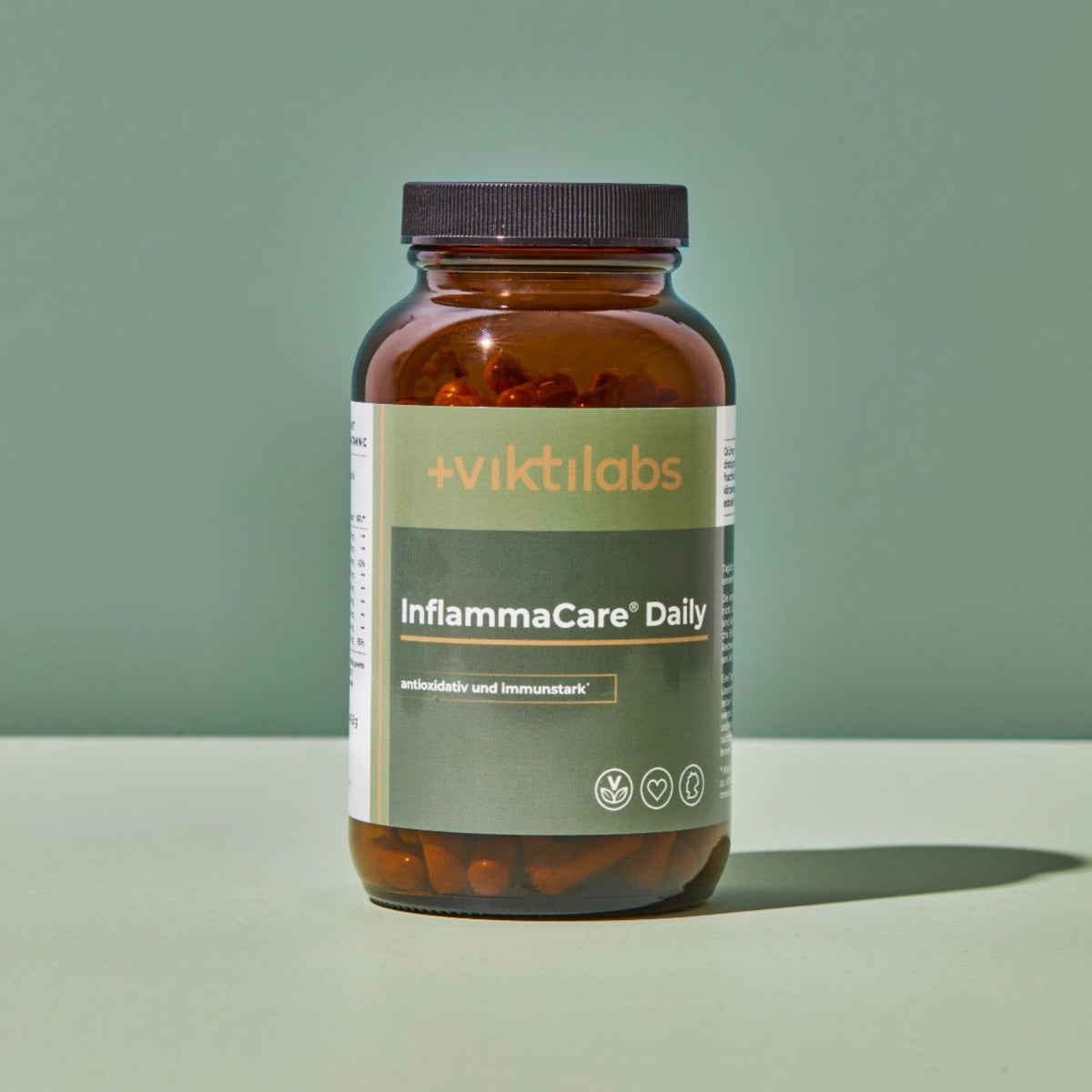 Entzündungshemmende Kraft der Natur: InflammaCare Daily©️ mit Reishi, Olivenblattextrakt, Grünteeextrakt, Chaga, Magnesium und Vitamin C - hochdosiert - 180 Kapseln