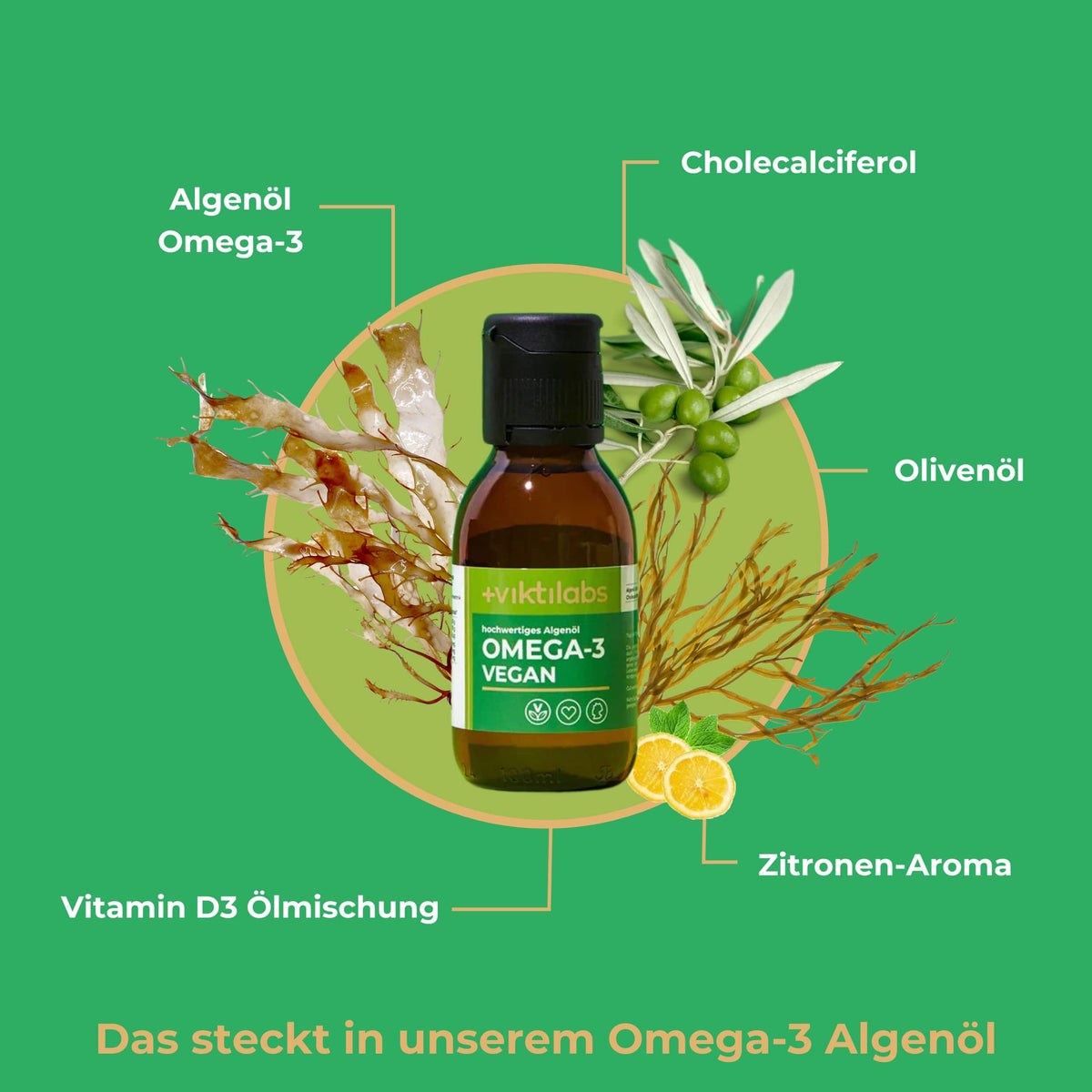 Omega-3 Vegan mit Algenöl - 100 ml