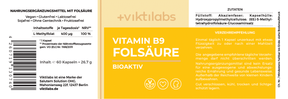 Vitamin B9 - Folsäure (Bioaktiv) - 60 Kapseln