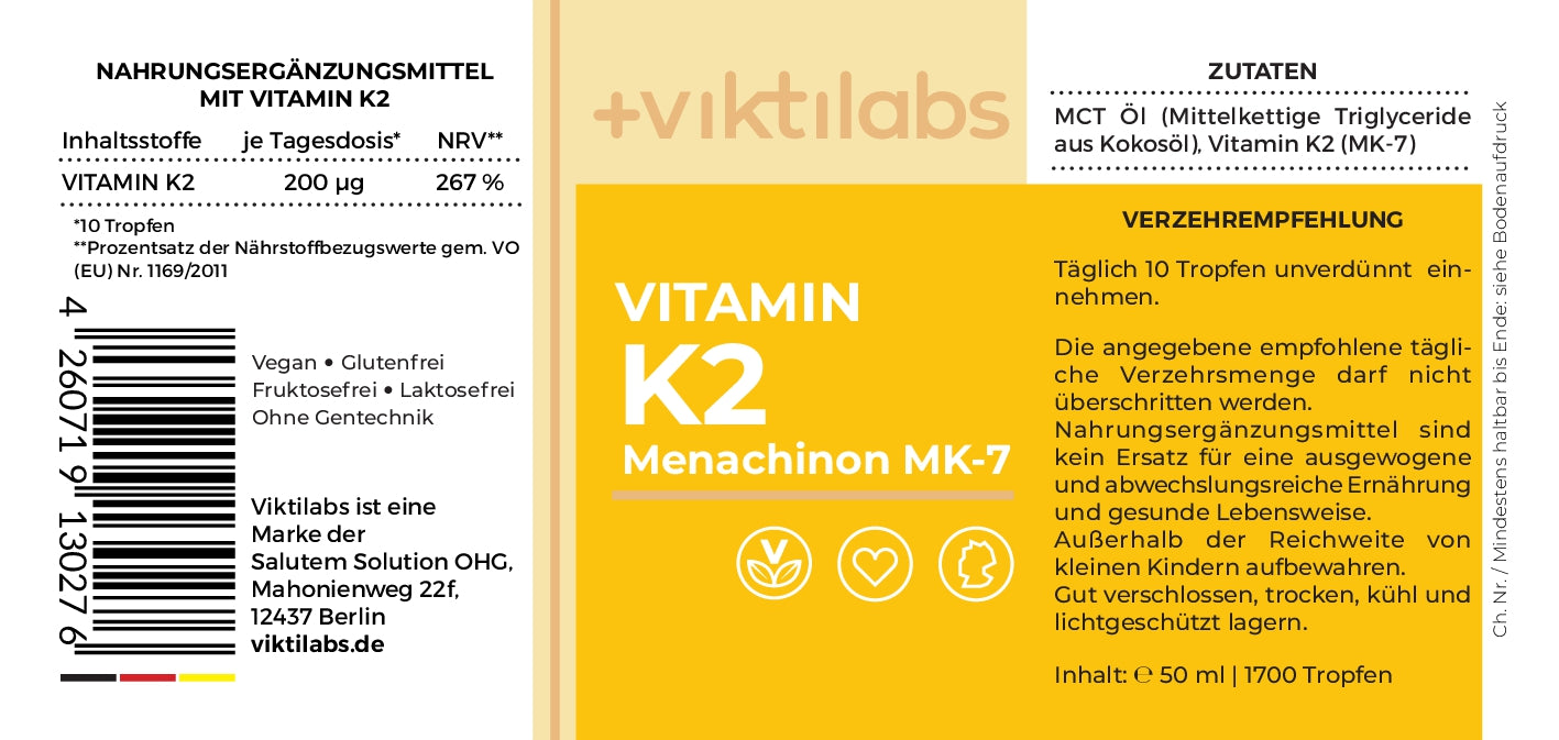 Vitamin K2 – für starke Knochen - 50ml